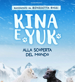 locandina del film "Kina e Yuk alla scoperta del mondo" Raccontato da Benedetta Rossi.