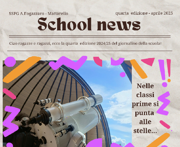 Immagine del frontespizio del giornalino