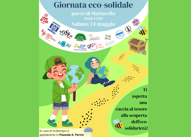 Locandina dell'evento con informazioni e logo delle realtà coinvolte