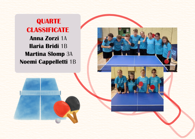 Quarte Classificate Tennistavolo: foto e nomi