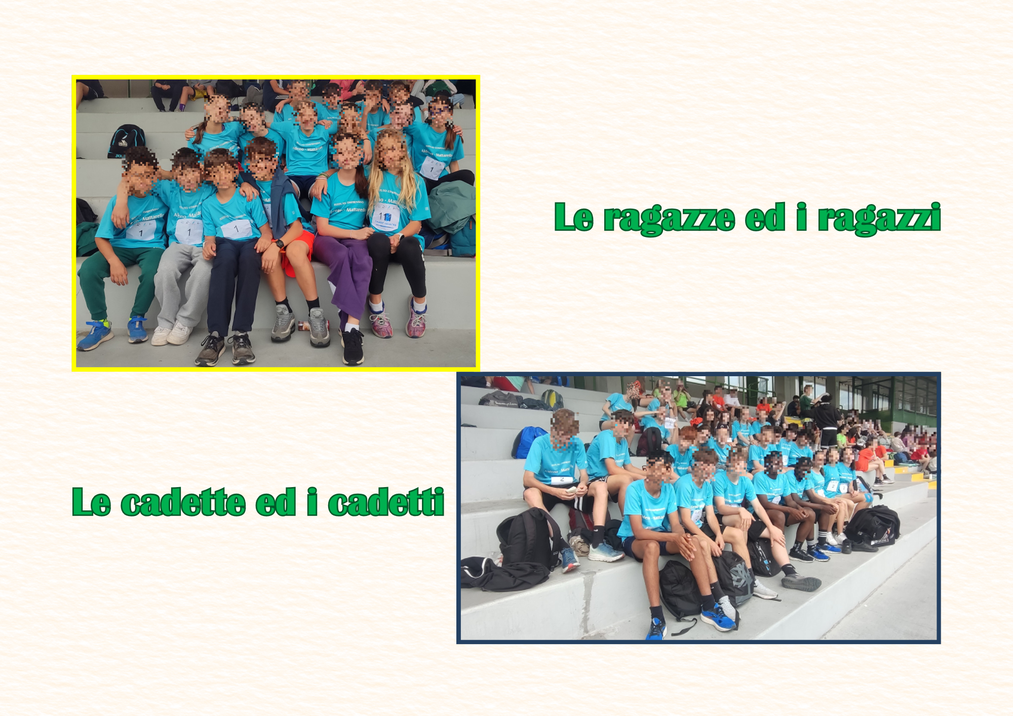 Foto di gruppo dei ragazzi/e e cadette/i
